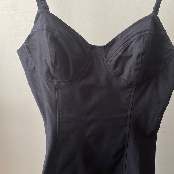 Urban Outfitters Boned Corset Structured Little Black Dress- Size Small/ Medium - Picture 2 of 5